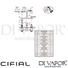Cifial 31112TB U Techno 300 3 Hole Wall Basin Mixer Tap with Plate Dimension